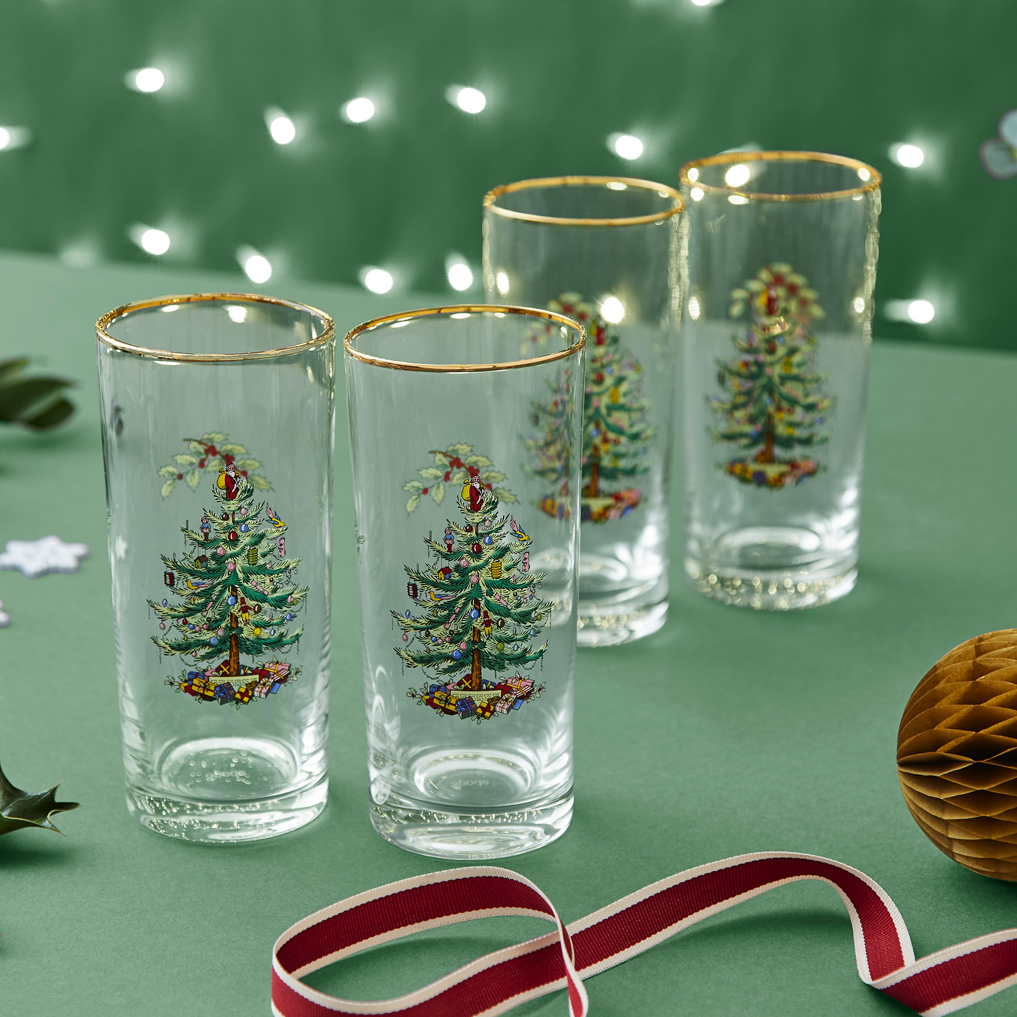 Christmas Tree Highballs Set of 4 image number null